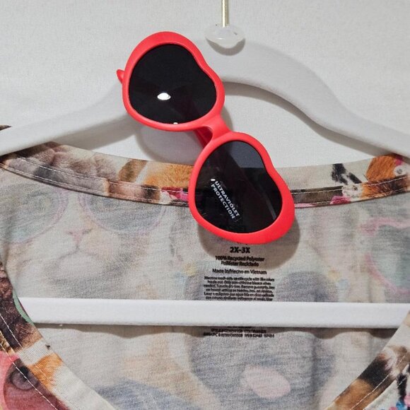 HALLOWEEN CAT & PUG PJ COSTUME WITH SUN GLASSES - Picture 2 of 6